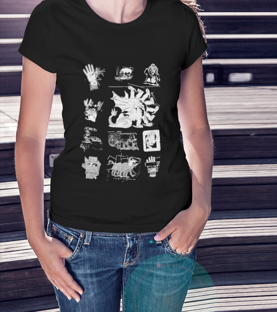Goose Chain Yer Dragon Collage T-Shirt