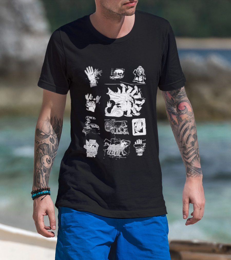 Goose Chain Yer Dragon Collage T-Shirt