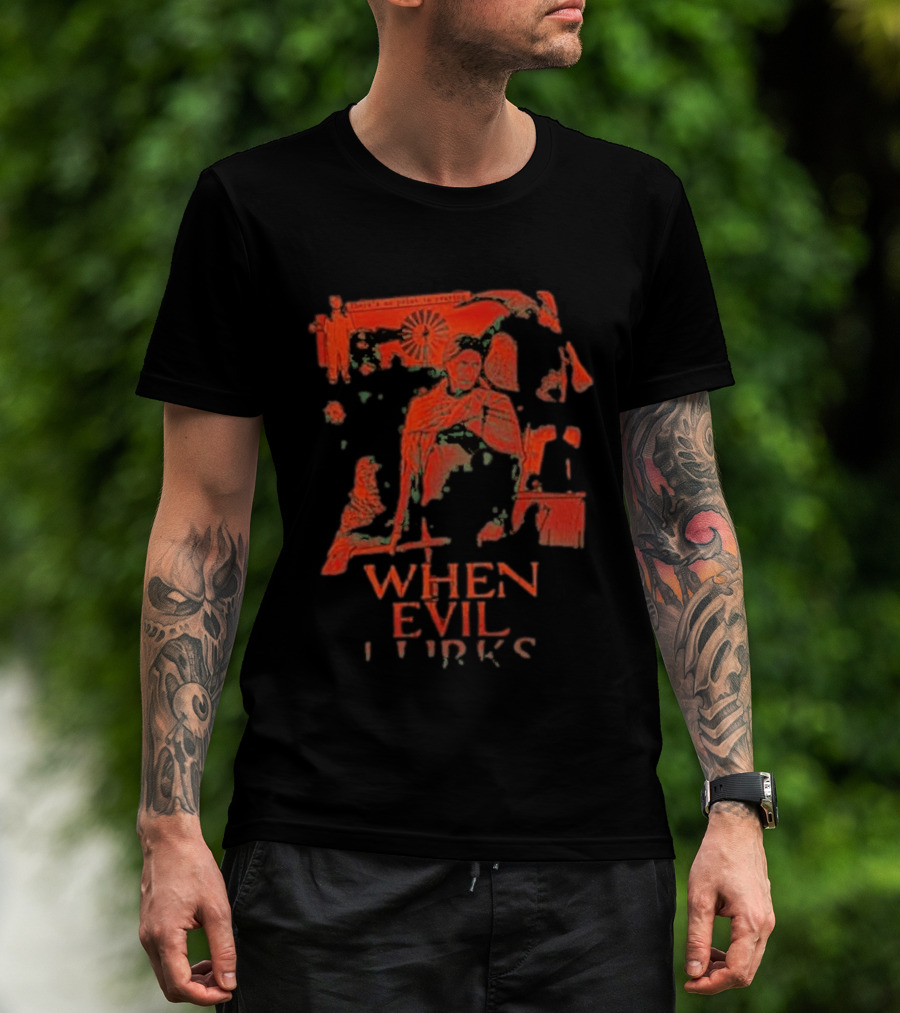 When Evil Lurks Wrath Of God Retro Red T-Shirt
