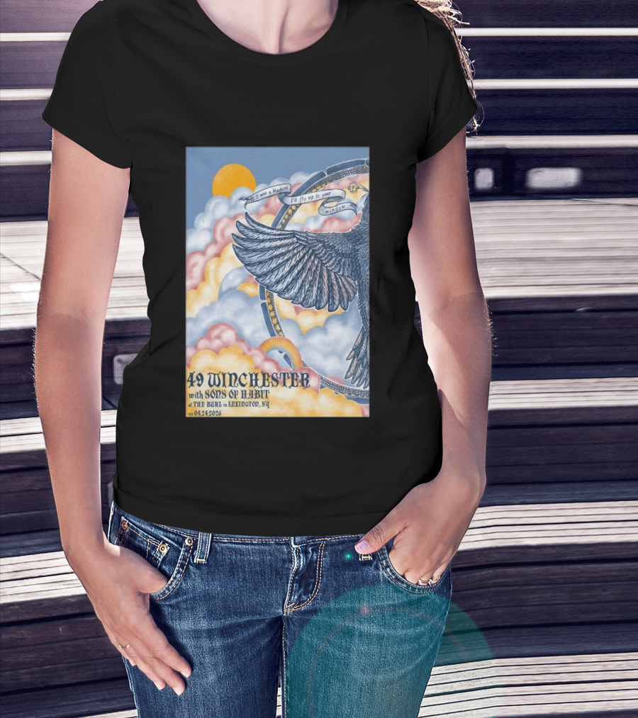 49 Winchester Sons Of Habit The Burl Lexington KY April 24 2026 Bird And Cloud T-Shirt