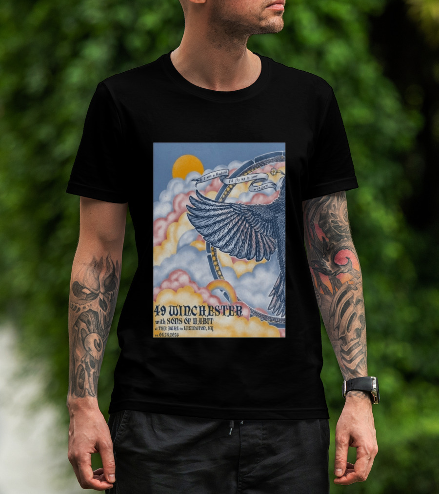 49 Winchester Sons Of Habit The Burl Lexington KY April 24 2026 Bird And Cloud T-Shirt