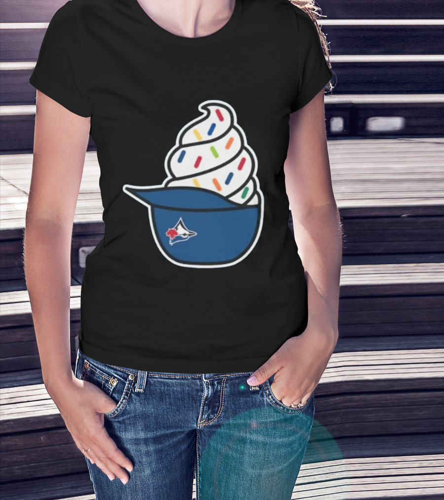 2026 Blue Jays Ice Cream Helmet Toronto Baseball Fan Cap Sundae T-Shirt