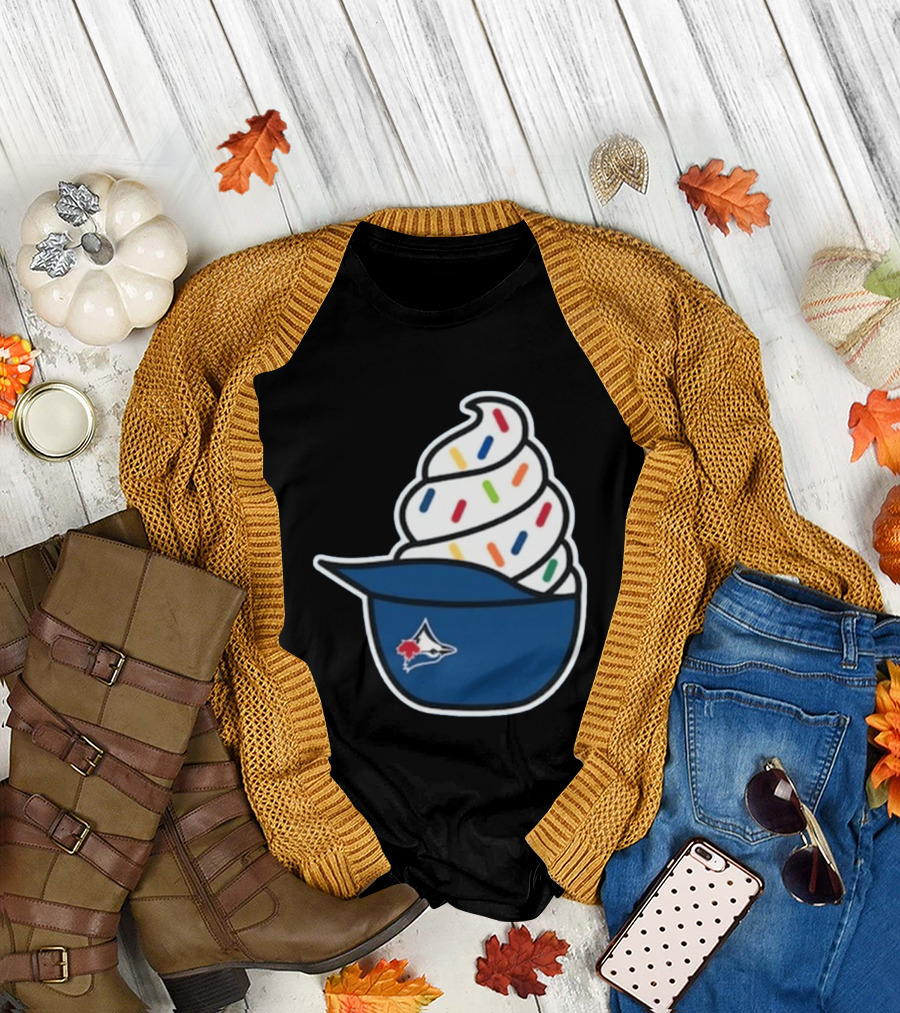 2026 Blue Jays Ice Cream Helmet Toronto Baseball Fan Cap Sundae T-Shirt