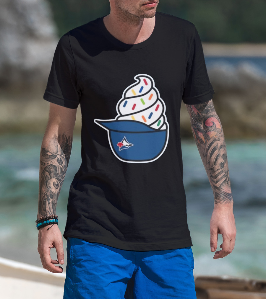 2026 Blue Jays Ice Cream Helmet Toronto Baseball Fan Cap Sundae T-Shirt