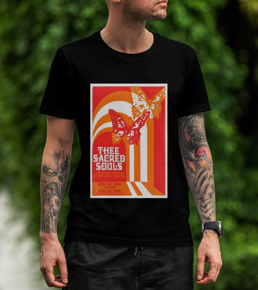 Thee Sacred Souls Live In Los Angeles At The Greek Theatre April 22 23 2026 With Rioghan Womack Sisters T-Shirt
