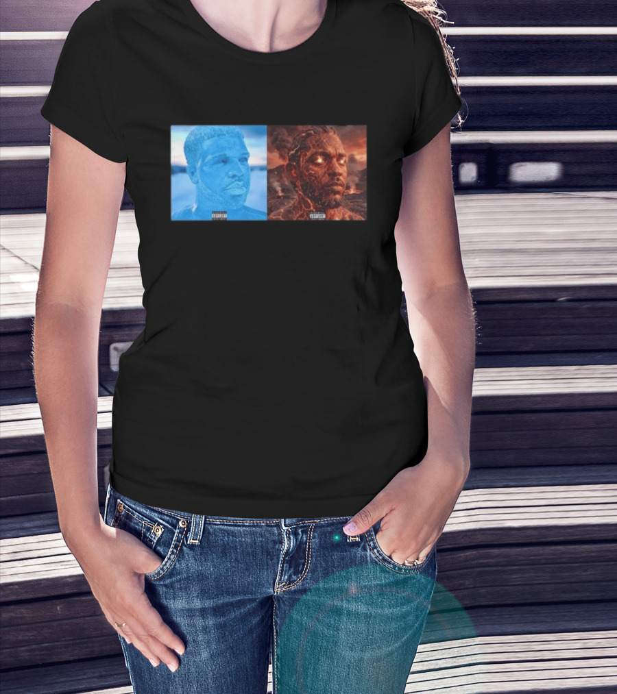 Drake Iceman Kendrick Lamar Fireman Album Cover Mashup T-Shirt