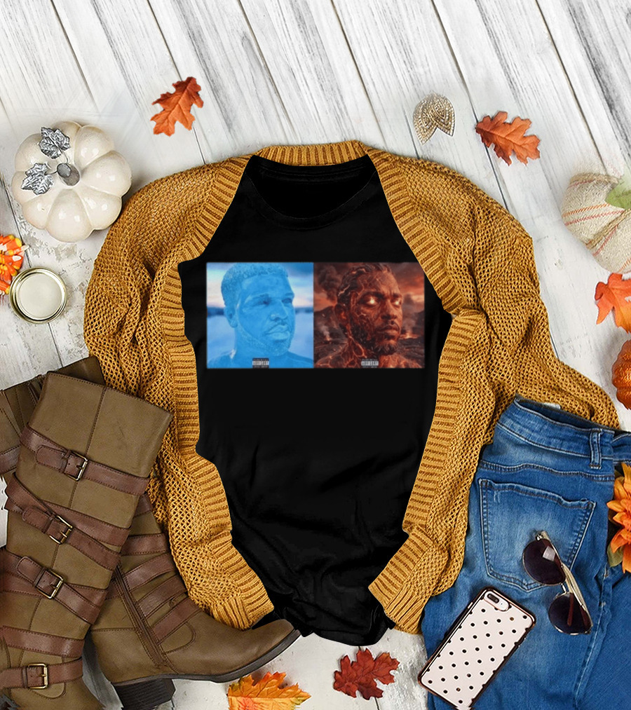 Drake Iceman Kendrick Lamar Fireman Album Cover Mashup T-Shirt