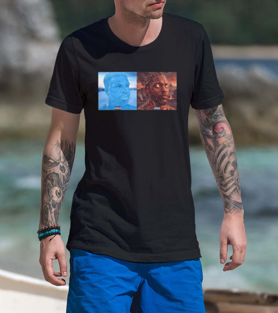Drake Iceman Kendrick Lamar Fireman Album Cover Mashup T-Shirt
