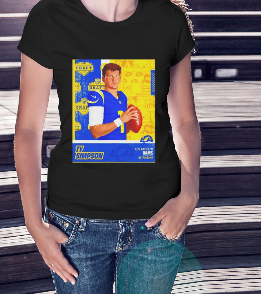 Ty Simpson Los Angeles Rams NFL Draft 2026 Quarterback Alabama T-Shirt