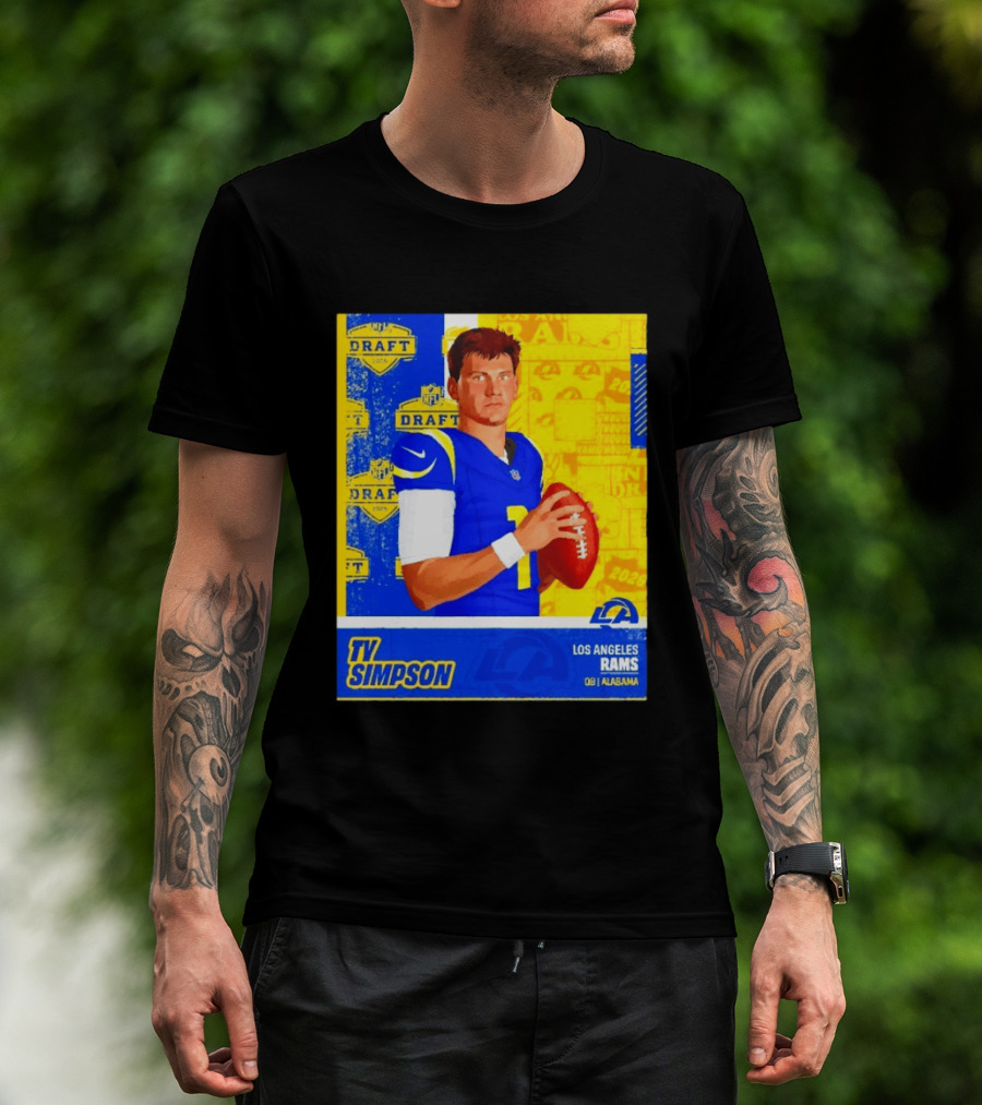 Ty Simpson Los Angeles Rams NFL Draft 2026 Quarterback Alabama T-Shirt