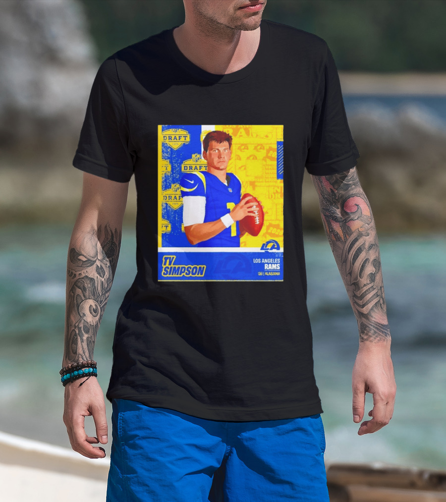 Ty Simpson Los Angeles Rams NFL Draft 2026 Quarterback Alabama T-Shirt