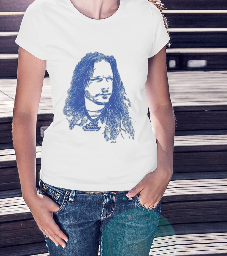 Cal Scruby Tdyk Blue Long Hair T-Shirt