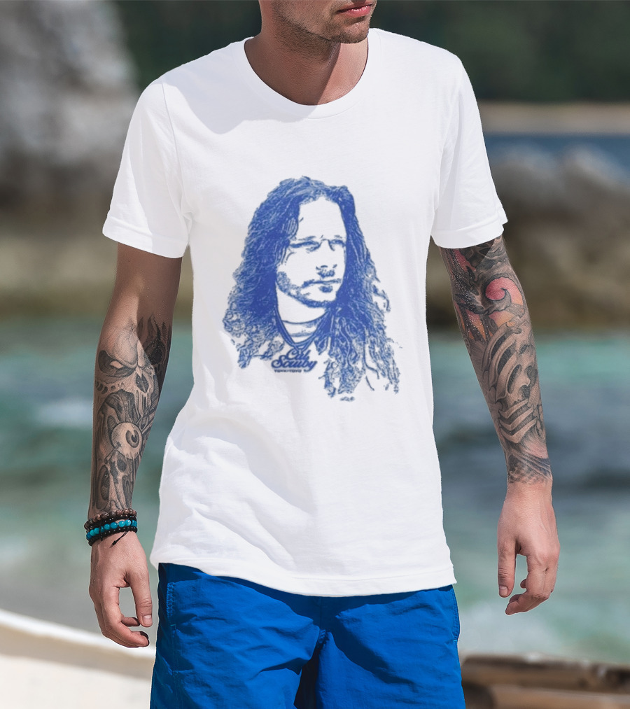 Cal Scruby Tdyk Blue Long Hair T-Shirt
