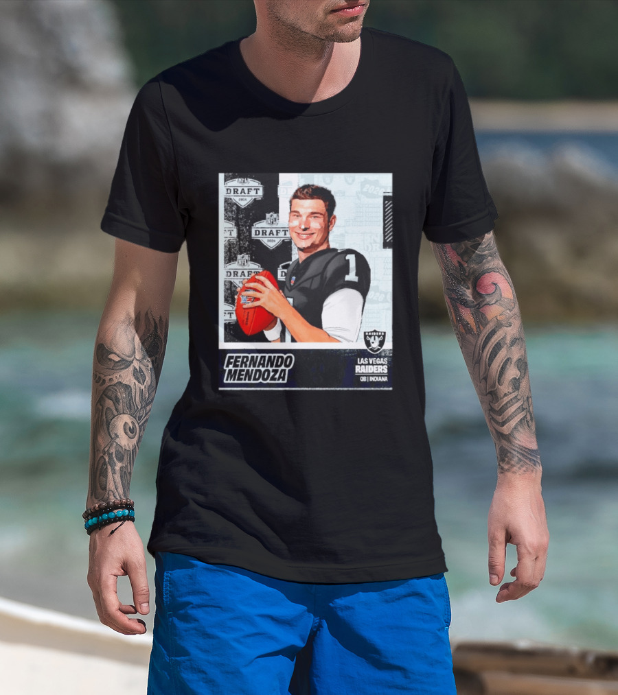 Fernando Mendoza Las Vegas Raiders 2026 Draft QB Indiana NFL T-Shirt
