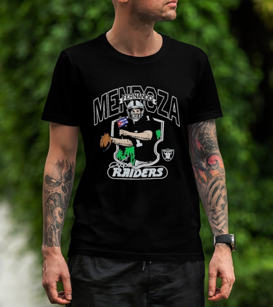 Fernando Mendoza Raiders Football Quarterback T-Shirt