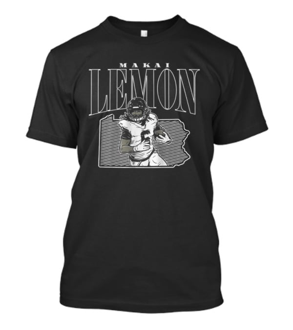 Makai Lemon State Star Football Player In Action T-Shirt
