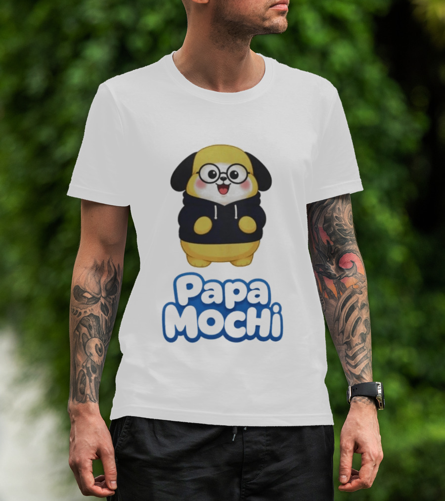 Papa Mochi Cute Character With Glasses T-Shirt