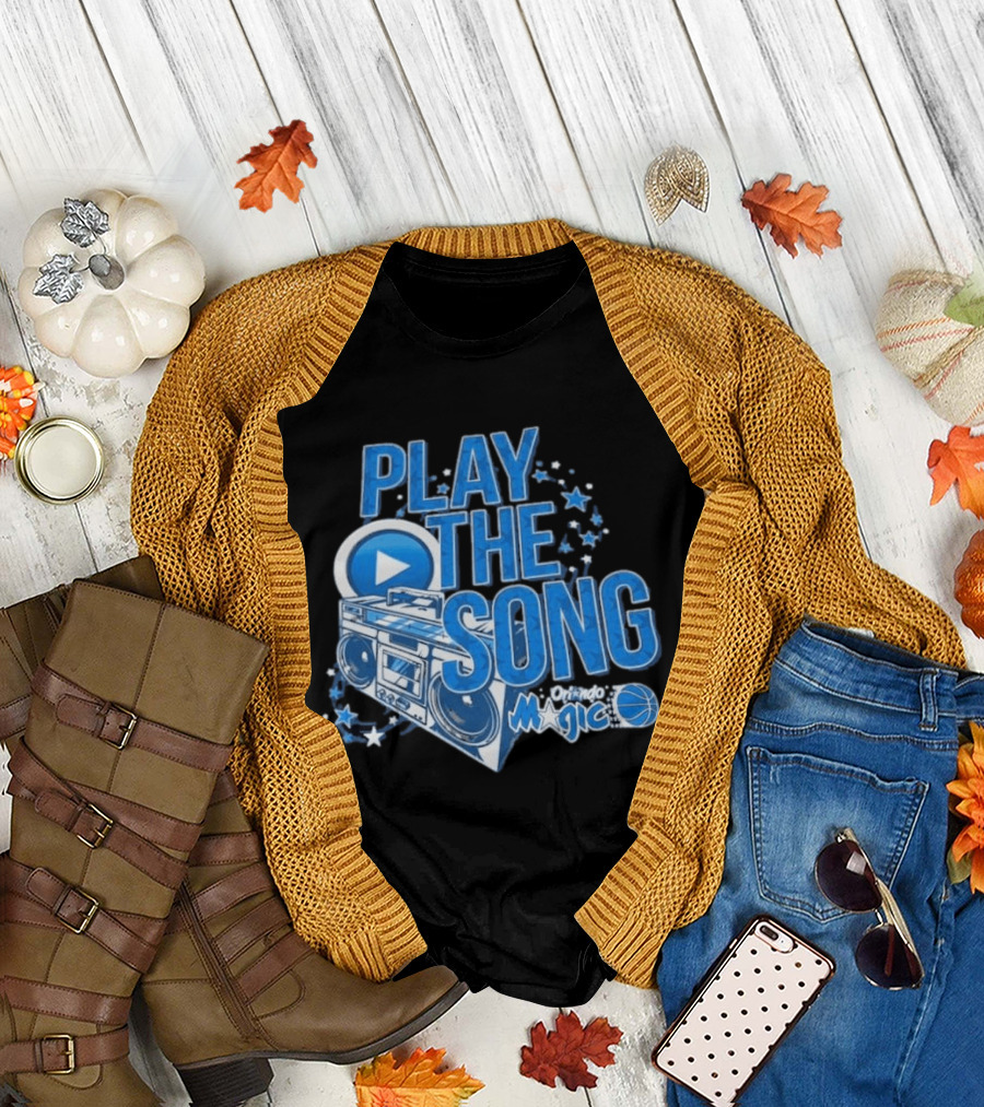 Play The Song Orlando Magic Boombox and Stars T-Shirt