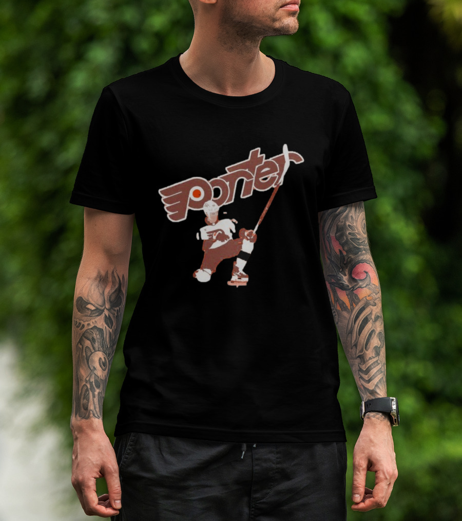 Porter Martone Philadelphia Flyers Hockey Player Action Pose T-Shirt