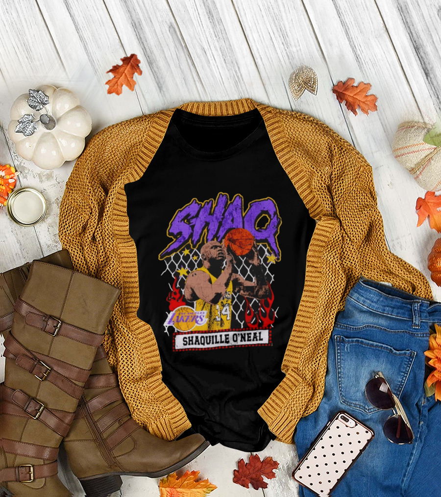 Shaquille O'Neal Shaq Los Angeles Lakers Basketball Icon 34 T-Shirt