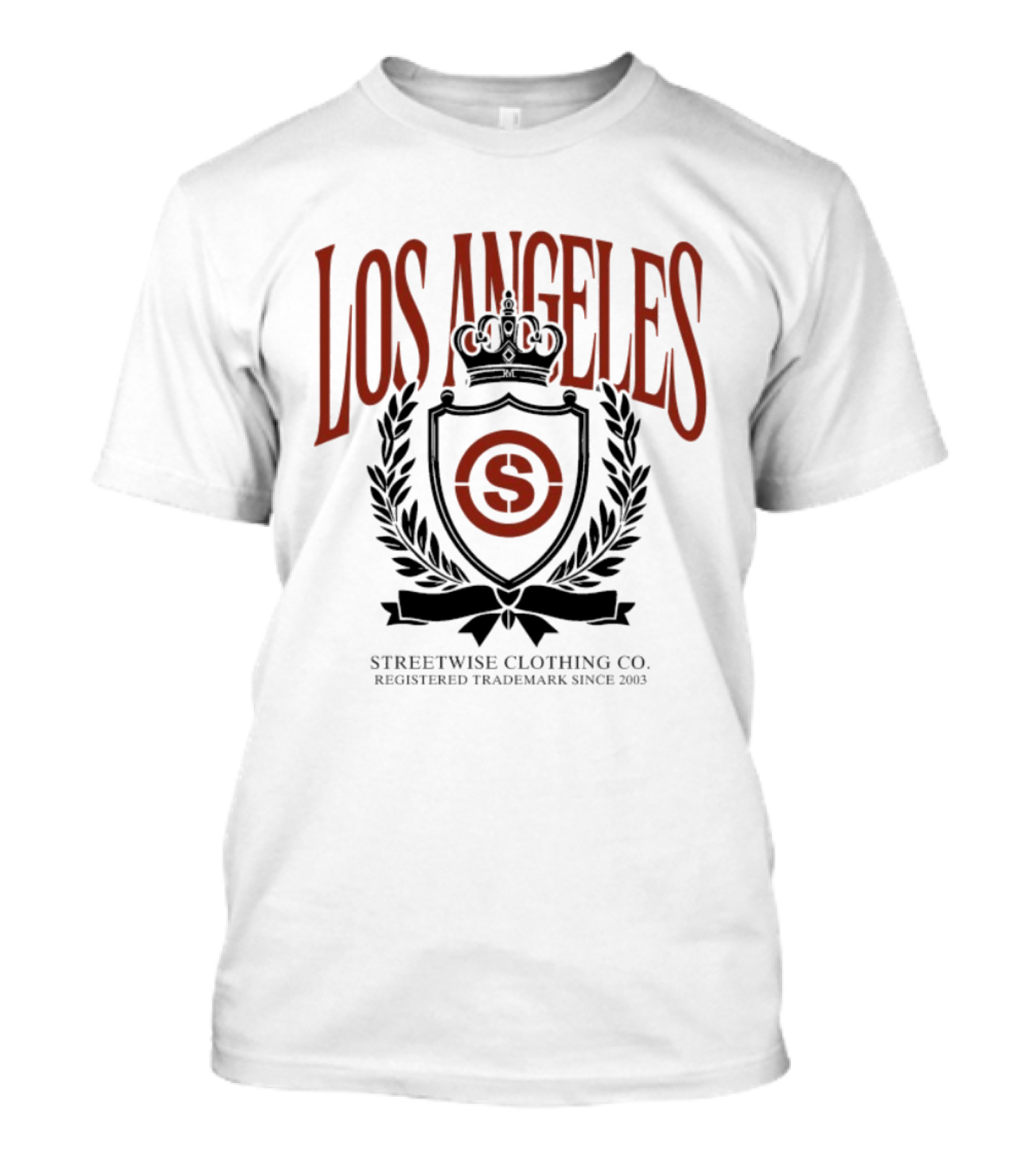 Los Angeles Streetwise Clothing Co Registered Trademark City Crest Since 2003 T-Shirt