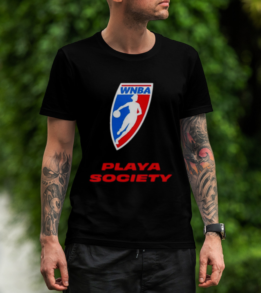 WNBA Playa Society Women's National Basketball Association T-Shirt
