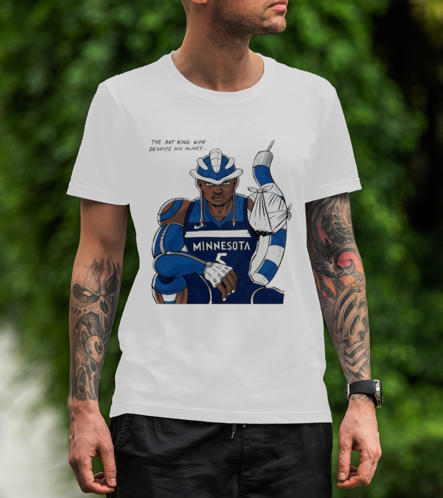 Anthony Edwards Minnesota Timberwolves Game 2 Ant King Triumph Injury T-Shirt