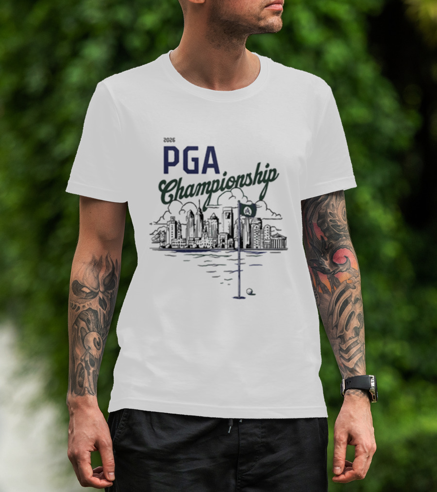 2023 PGA Championship Skyline Golf Scene T-Shirt