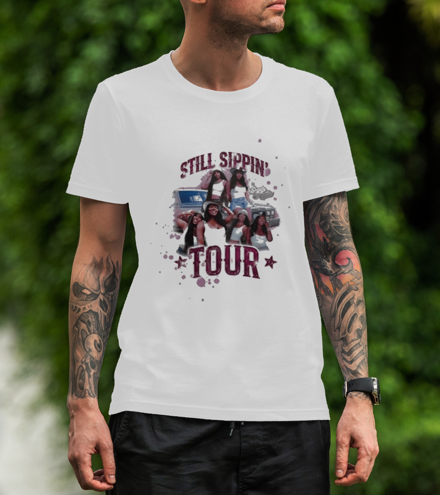 Still Sippin' Tour By Pour Minds Retro Vibe T-Shirt