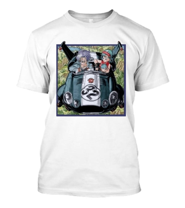 Dragon Ball Z Capsule Corp Adventure Trunks And Bulma Car Ride T-Shirt