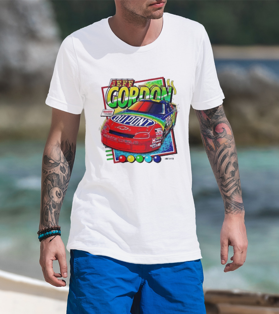 Hendrick Motorsports Jeff Gordon Dupont Chevrolet #24 Racing Car T-Shirt