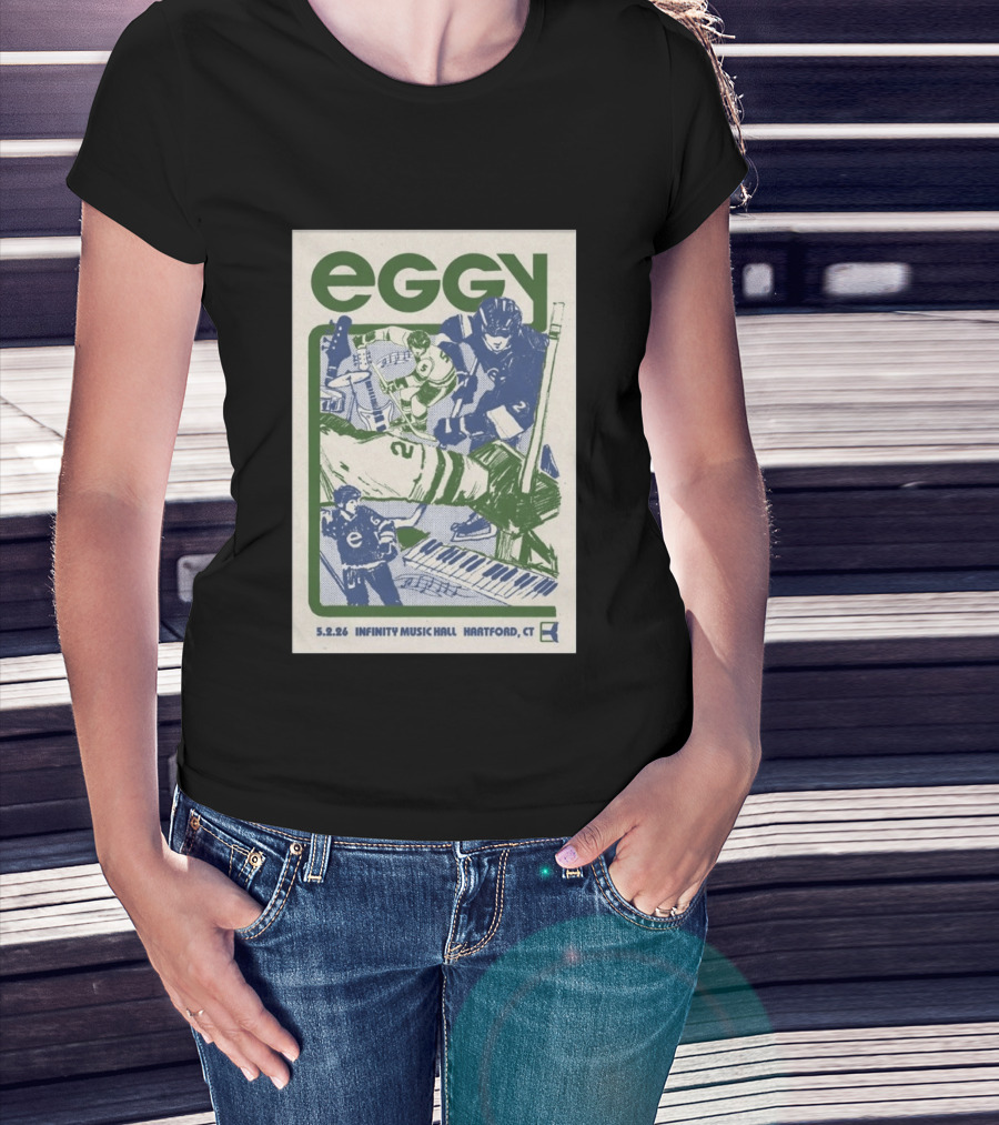 Eggy Concert May 2 2026 Infinity Music Hall Hockey Theme Hartford CT T-Shirt