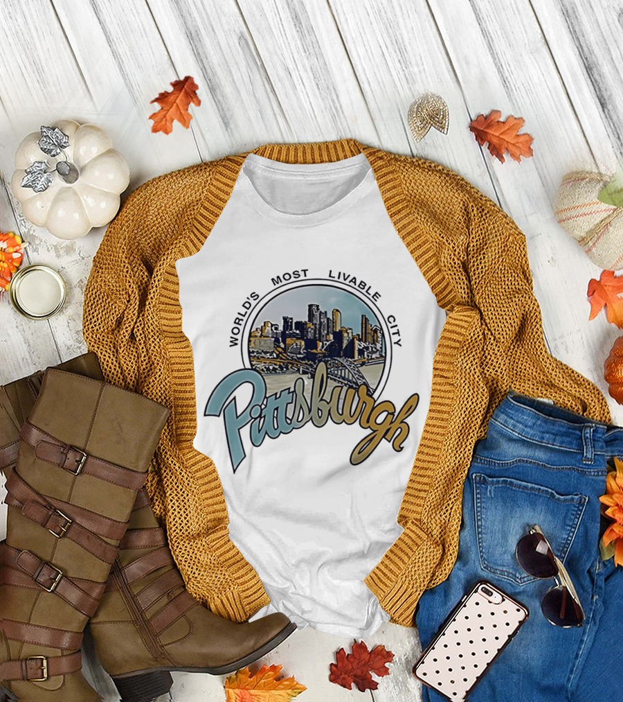 World's Most Livable City Pittsburgh Skyline T-Shirt
