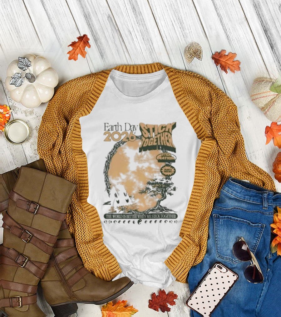 Earth Day 2026 Stick Together Save Animals Power Protection T-Shirt