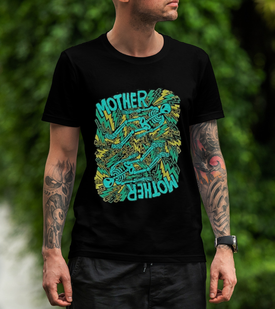 Mother Mother Grief Chapter Au Tour Lightning Figures And Neon T-Shirt