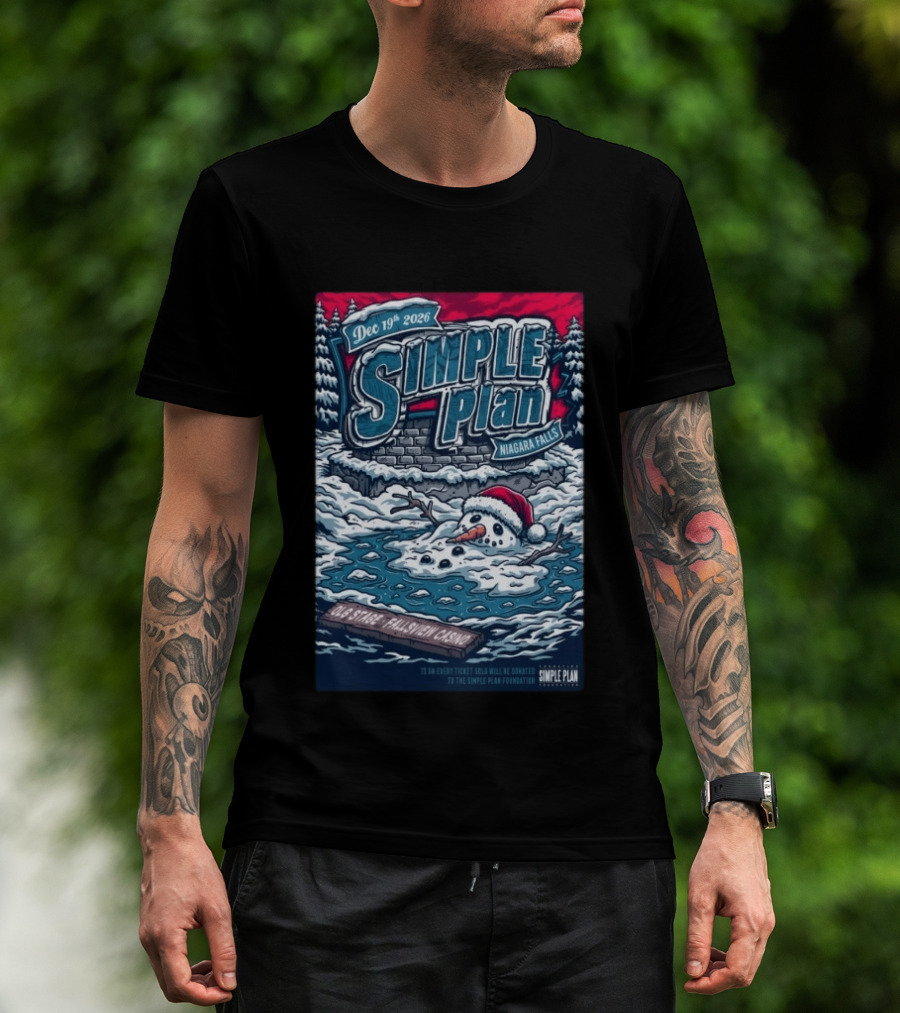 Dec 19 2026 Simple Plan Niagara Falls Frosted Holiday Show T-Shirt