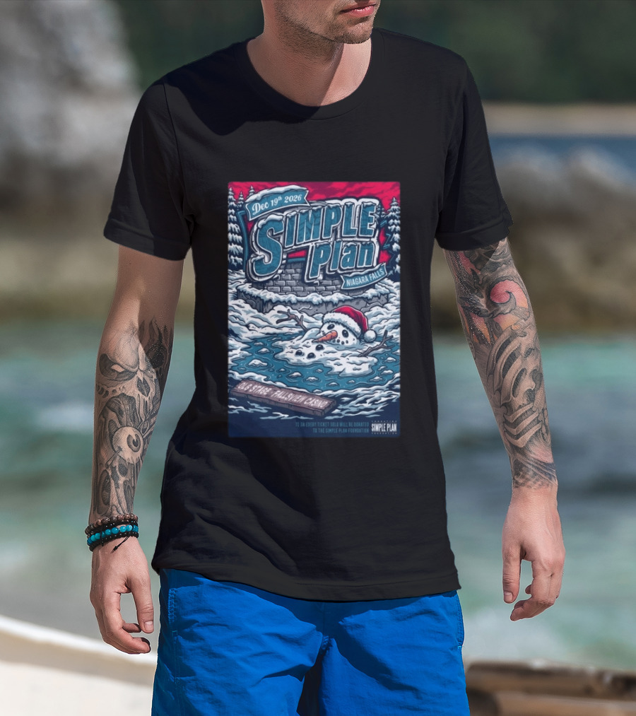 Dec 19 2026 Simple Plan Niagara Falls Frosted Holiday Show T-Shirt