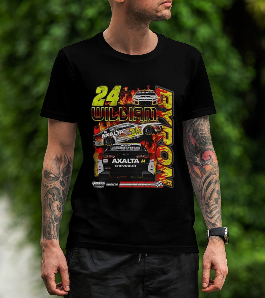 William Byron 24 Axalta Chevrolet Flames Racing Hendrick Motorsports T-Shirt