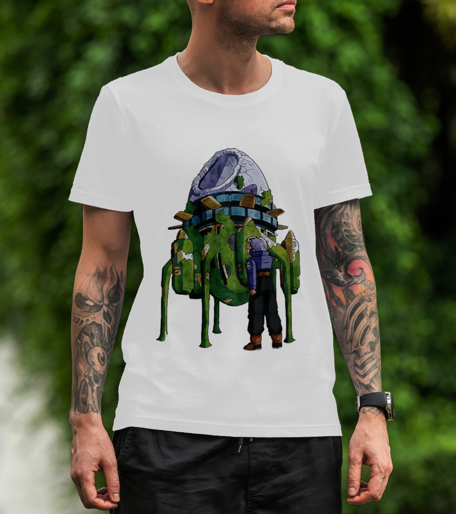 Dragon Ball Z Future Trunks Capsule Corp Time Machine Scene T-Shirt