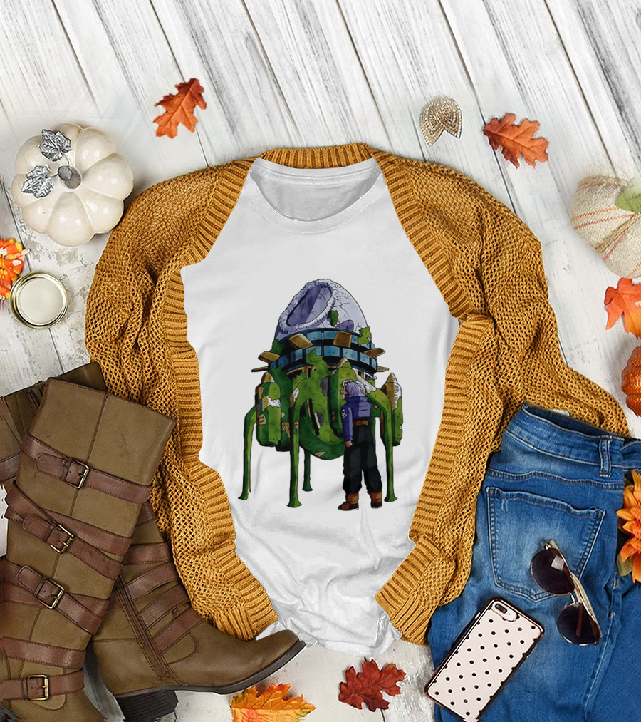 Dragon Ball Z Future Trunks Capsule Corp Time Machine Scene T-Shirt