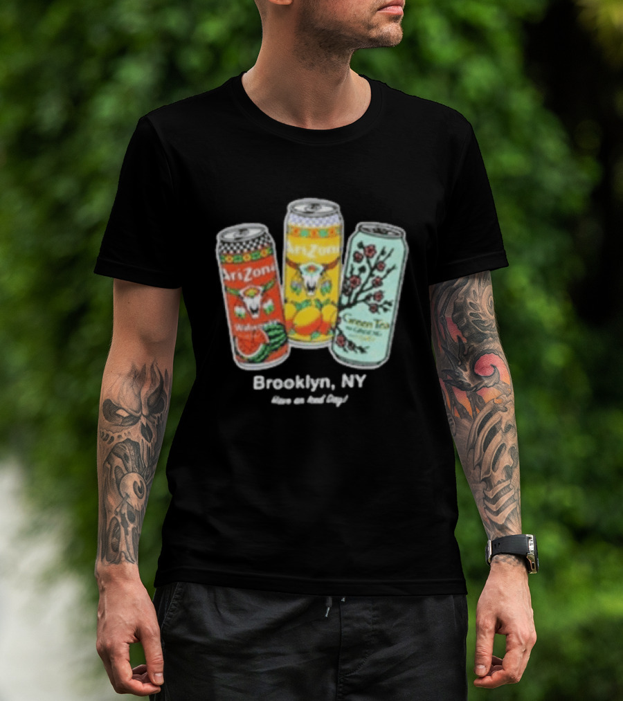 Drinkarizona Black Big Cans In Bin T-Shirt