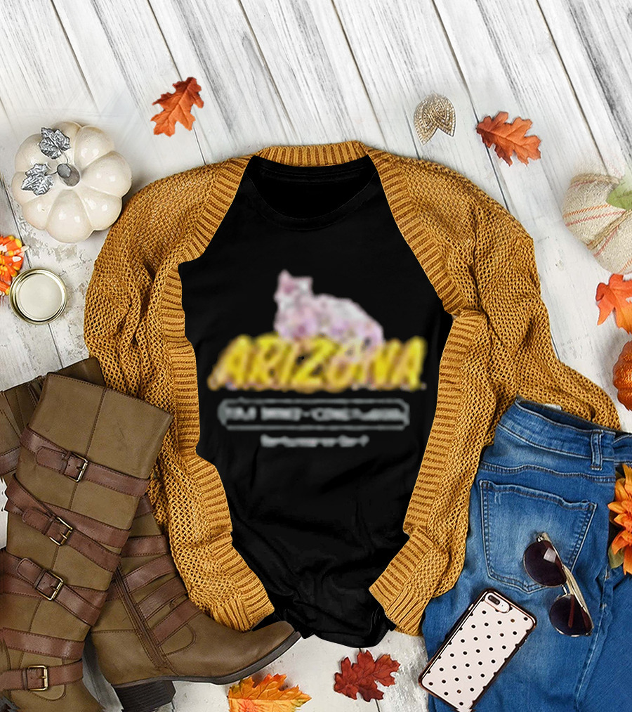 Arizona Black Cherry Blossom Bodega Cat T-Shirt