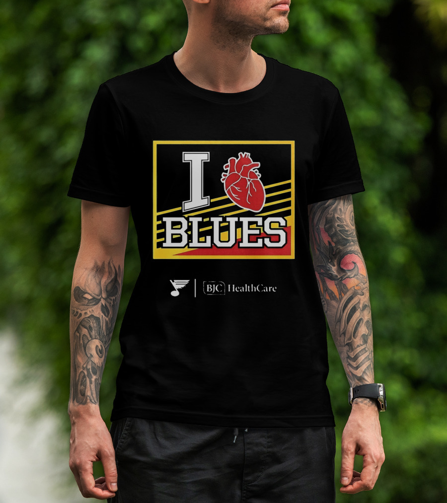 I Heart Blues 2025 BJC Healthcare Promotion T-Shirt