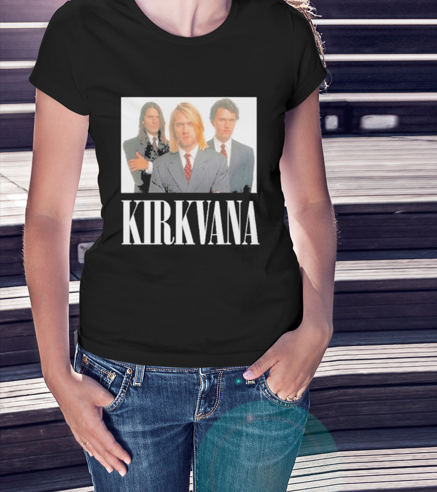 Kirkvana Nirvana Kurt Cobain Dave Grohl Suit T-Shirt