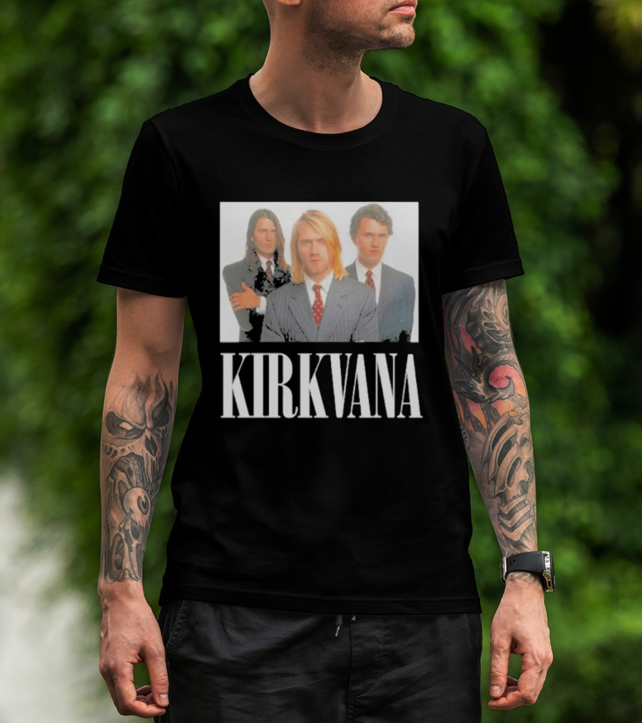 Kirkvana Nirvana Kurt Cobain Dave Grohl Suit T-Shirt