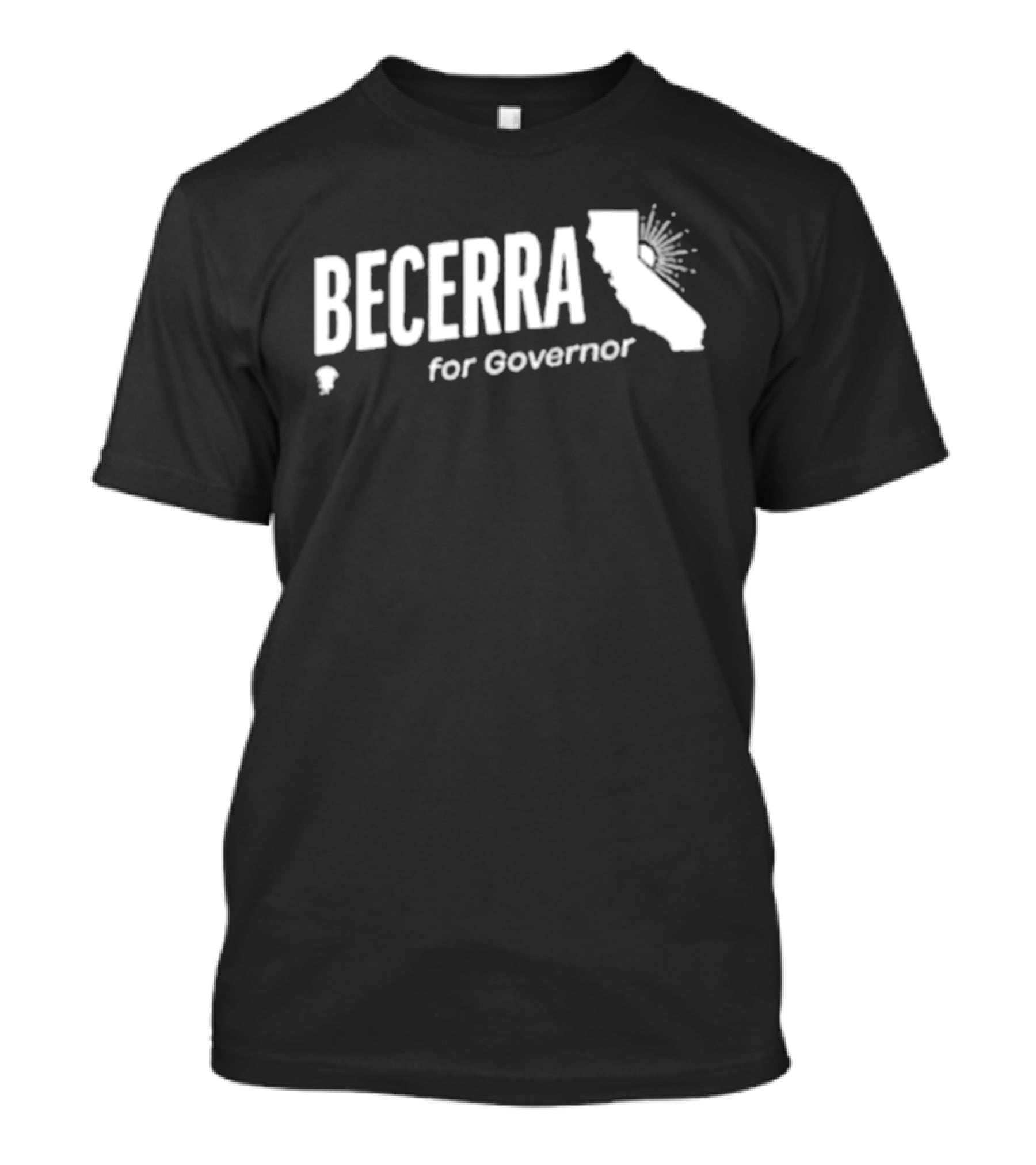 Becerra For Governor Xavier Becerra 2026 California Map Sunburst T-Shirt
