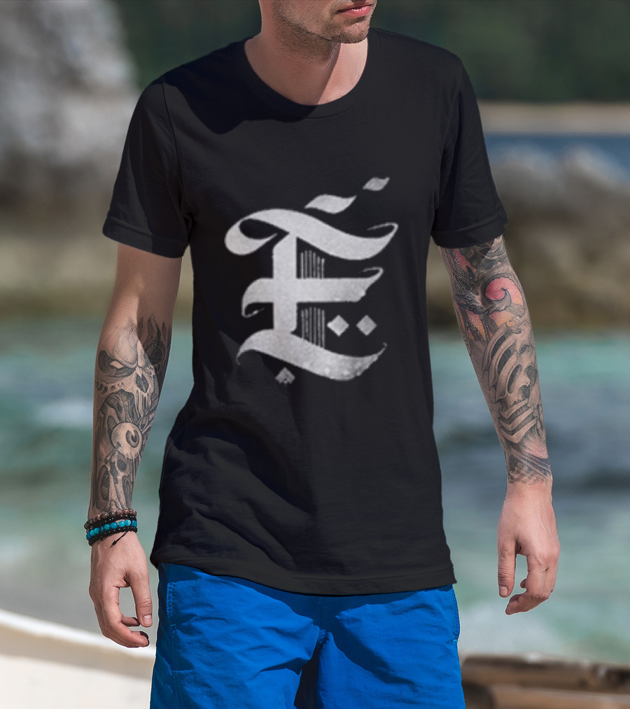 Benchmark Everlast Embers To Ashes Album Typography Silver Lettering T-Shirt