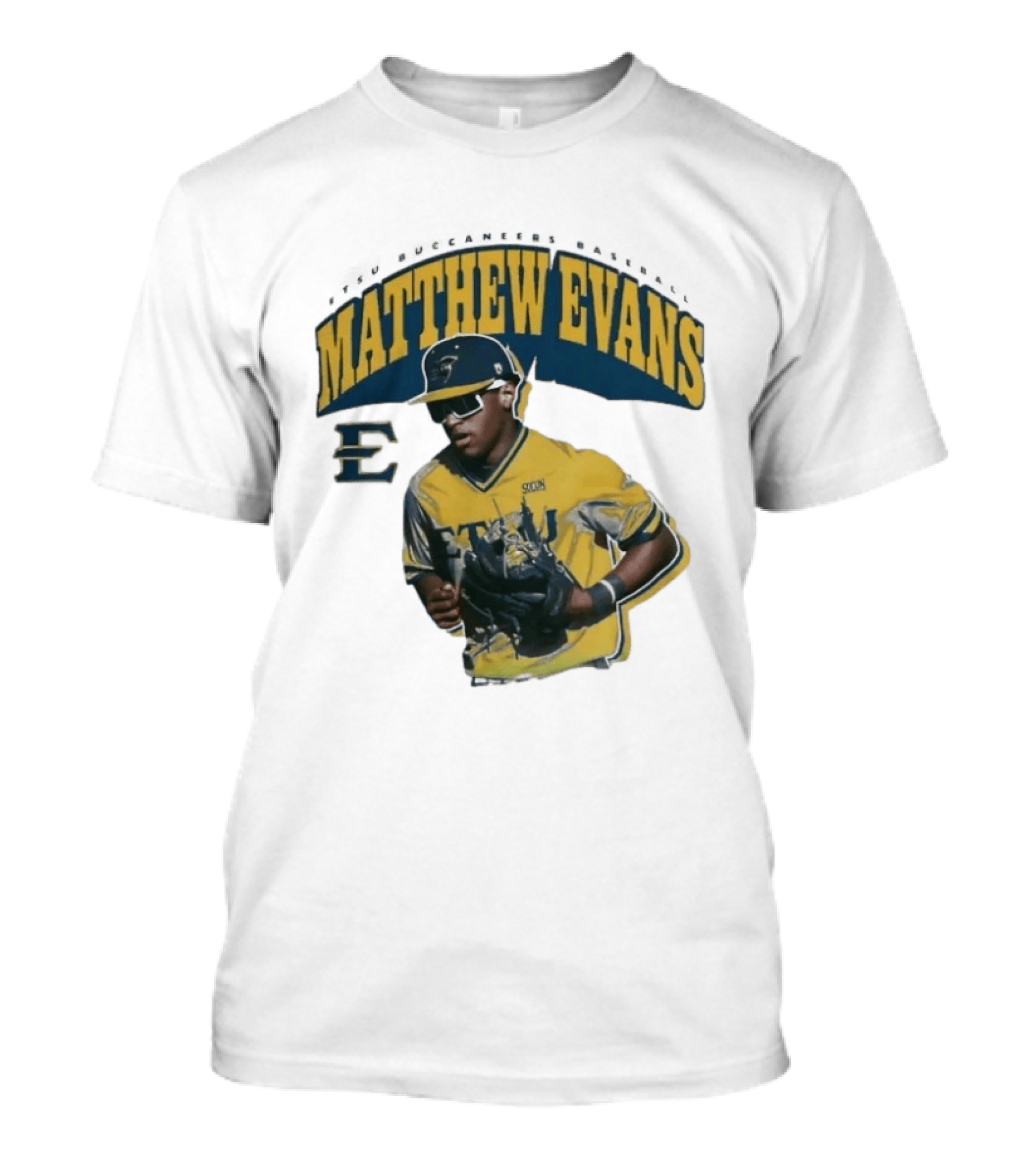 Etsu Matthew Evans Baseball Scon Sports Jersey T-Shirt