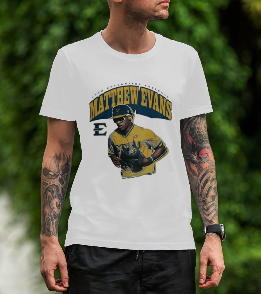 Etsu Matthew Evans Baseball Scon Sports Jersey T-Shirt