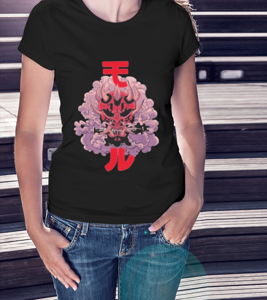 Screencrush Warrior Of Vengeance Oni Mask Kanji T-Shirt